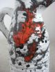 Keramik Fat Lava Vase Rot - Schwarz - Weiß 70er Jahre Emons Scheurich Roth Pottery 1970-1979 Bild 11