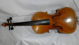 Antike Geige Mit Klebezettel,  Nicht Komplett Bild