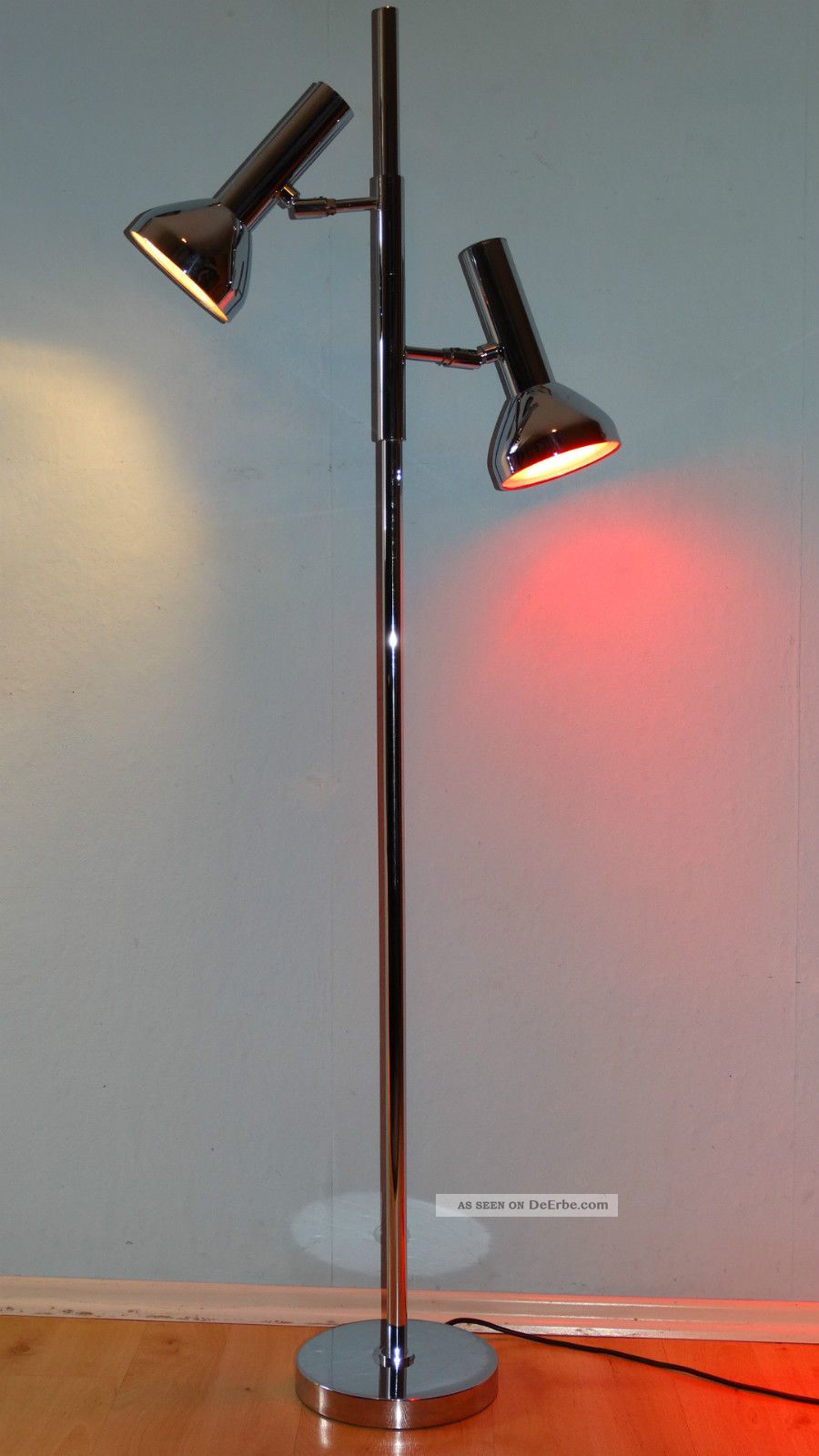 70er Jahre Stehlampe Design Lampe Leuchte 2 Spot, S Chromlampe Chrom