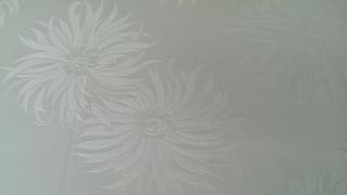Xxl 150 X 375 Edle Damast Tischdecke Mit Satinmuster Chrysanthemen Bild