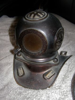 Alter Taucherglocken Helm - Kupfer Messing - 18,  5 Cm Hoch Bild