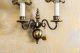 Kaiser Wandlampe Wandleuchte Lampe Messing Antik Chippendale 2 - Armig Barock Gefertigt nach 1945 Bild 2