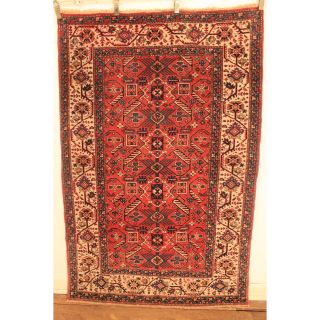 Schöner Antiker Dekorativer Handgeknüpfter Orientteppich Schiwan Kasak 145x220cm Bild