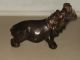 Bronze Figur Bronze Nilpferd Hippopotamus Bronze Sculpture 6280 Gramm Bronze Bild 1