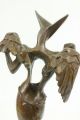 Bronze Skulptur Kunst Surrealistischer Engel Hommage Dali Leichte Gebrauchspuren Bronze Bild 5