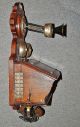 Antikes Wandtelefon M1900 Siemens & Halske,  Kurbelinduktor,  Holzgehäuse Antike Bürotechnik Bild 3