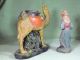 Antike Krippenfiguren Aus Gips,  Kamel 22 Cm Mit Treiber,  17 Cm,  Gemarkt Krippen & Krippenfiguren Bild 1