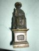 Antike Bronze Figur Mit Patina Hl.  Simon Petrus Auf Petrusstuhl Bronze Bild 10