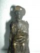 Antike Bronze Figur Mit Patina Hl.  Simon Petrus Auf Petrusstuhl Bronze Bild 6