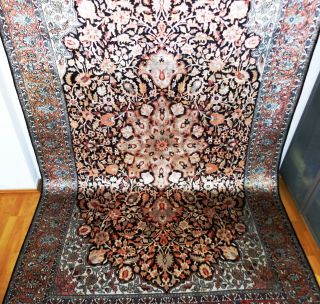 100 Handgeknüpfter Kaschmir Seide Palast Teppich Rug Tappeto Tapies,  Silk Bild