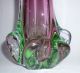 Murano Zipfelvase Aus Glas Überfangglas Violett Grün Uranglas Aus Den 1960ern Glas & Kristall Bild 6