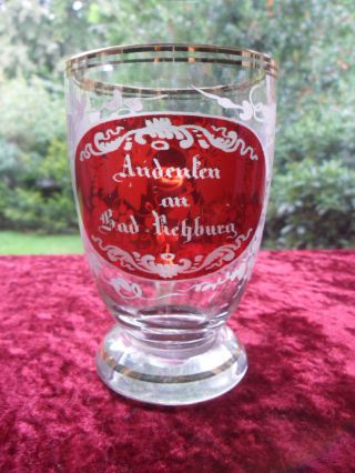 Bäderglas Bad Rehburg Andenken Glas Antik Selten Sammlerstück Antikglas Bild