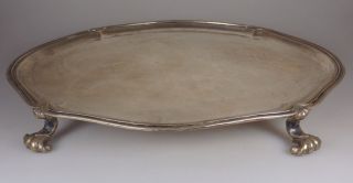 Ovales Silbertablett Tablett Silber Louis Seize Ende 18.  Jh.  (1790 - 1810) Deutsch Bild