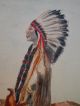 Jugendstil Grafik Indianer Pferd Nach Gaspard De Latoix Handkoloriert Originaldrucke 1900-1949 Bild 1