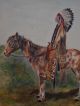 Jugendstil Grafik Indianer Pferd Nach Gaspard De Latoix Handkoloriert Originaldrucke 1900-1949 Bild 4
