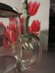 Andenken Glaskrug,  Bierkrug - - Krummau - - Mit Jugendstil Zinndeckel Sammlerglas Bild 1