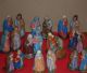 Alte Krippenfiguren Heilige Familie Aus Pappm.  H.  10 Cm Figuren,  Maria,  Josef 7 Krippen & Krippenfiguren Bild 2