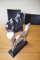 Austin Sculpture Elegante Dame Lady Mit Hund Barsoi Von A.  Danel 1991 1950-1999 Bild 3