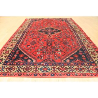 Alter Handgeknüpfter Sa Rug Hamedan Orientteppich Tappeto Carpet 135x200cm Tapis Bild