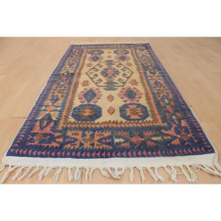 Schöner Bilder Kelim Handmade Wandbehang Teppich Rug 80x160cm Tappeto Carpet Bild