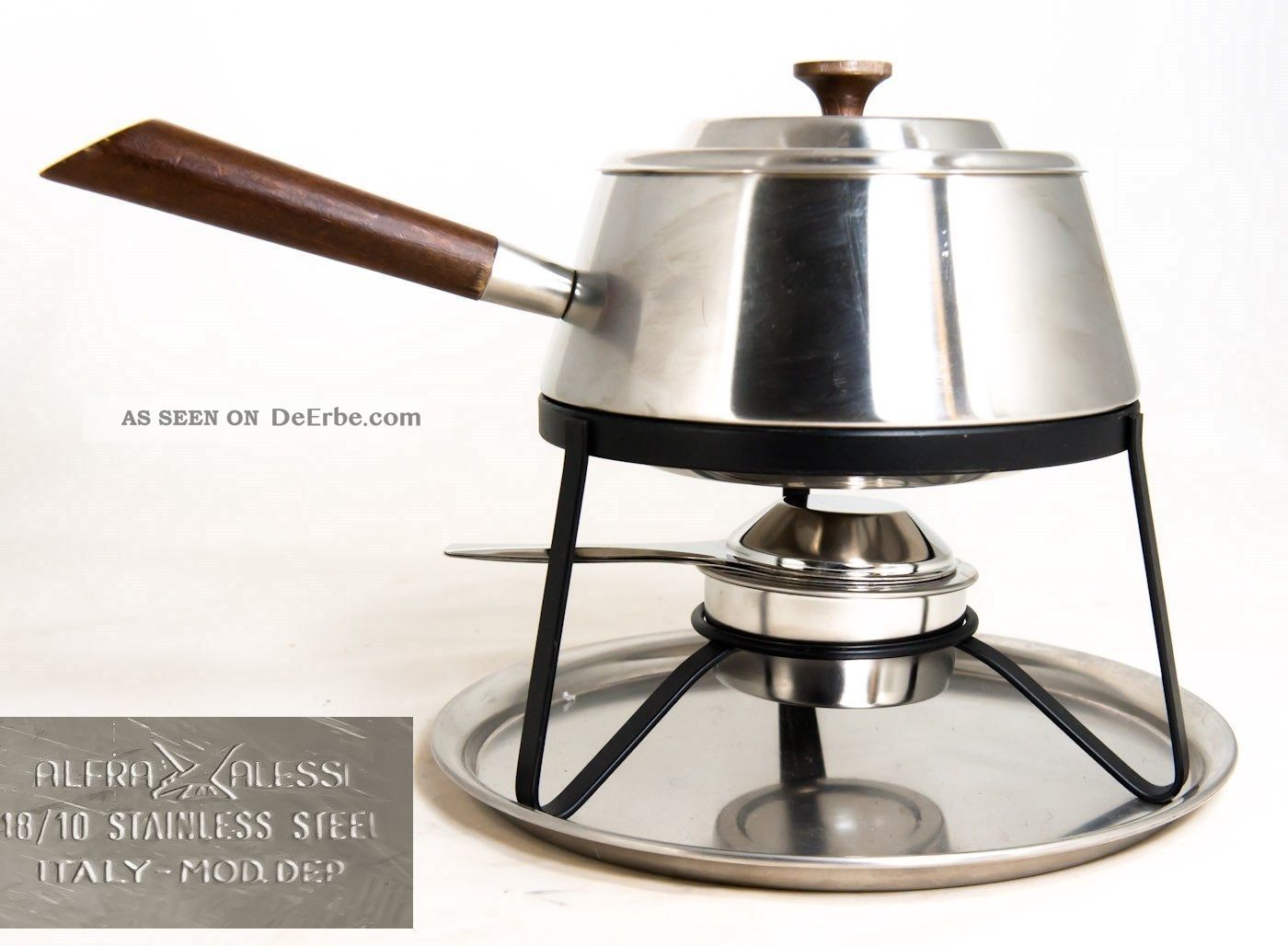 Alessi Fondue 500 130 Classic Alfra Mazzeri Vitale 1968 Fonduta