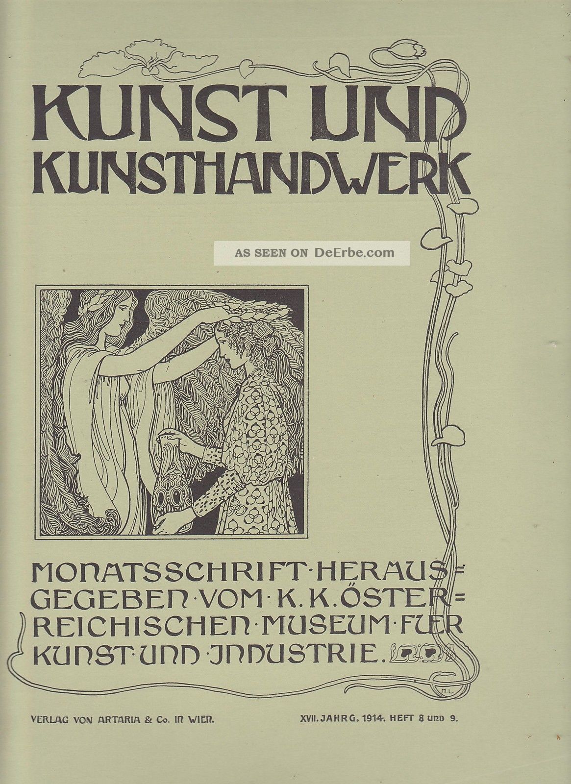 Kunst Und Kunsthandwerk 1914 Nr. 8, 9 Gusseisen Platten F. Kamine U