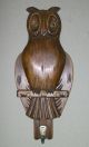 Antiker Garderobenhaken Holz Eiche Figur Eule Handgeschnitzt Mit Funktion 34 Cm Antike Originale vor 1945 Bild 4