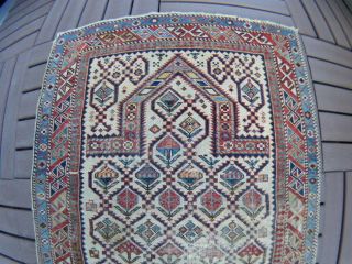 Antiker Kaukasische Schlrwndaghstan Gebets Teppich - 19jh - Maße128x90cm Bild