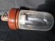 Art Deco/bauhaus Lampe,  Deckenlampe M.  Glaskolben,  Aussenlampe,  Hoflampe,  Stallampe Antike Originale vor 1945 Bild 1
