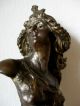 Dachbodenfund Antike Büste Salome Bronze Mit Signatur Jugendstil 1900-1949 Bild 5