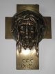 Ecce Homo Relief Messing Kruzifix Wandrelief Kreuz Jesus Skulptur Massiv 636 G Skulpturen & Kruzifixe Bild 1