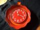 Keramik - Küchen Uhr Orange/rot 70er Batterie Betrieben Funktionsfähig? Nachlaß Nach Form & Funktion Bild 7