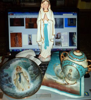 Das Wunder Von Lourdes,  Musikdose - Spieluhr,  Bradex Sammelteller,  Figur Madonna Bild