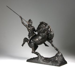 August Kiss Kämpfende Amazone Große Skulptur Um 1890 Berlin Klassizismus Bild