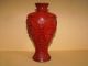 Vase Rotlack Schnitzlack Landschaftsdekor Email China Asien Lack Vase Entstehungszeit nach 1945 Bild 8