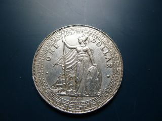 One Dollar Tradedollar Uk 1912 Silber 900 Bild
