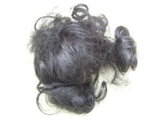 Alte Puppenteile Schwarze Locken Haar Perücke Vintage Doll Hair Wig 18 Cm Girl Bild