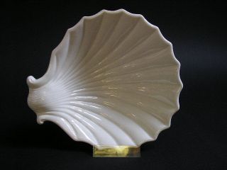 Design Italy Keramik Muschelschale Anbietschale Weiß Glasiert Bild