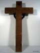 Altes Kreuz Kruzifix Massivholz Bronze Jesus Christus Sammlerstück Bronze Bild 6