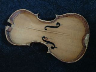 Alte Violine Teile Geigenteile 4/4 Decke Und Zarge Bild
