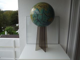Rar Selten Sehr Großer Globus Physical Geographic Globe William Palmstrom Usa Bild