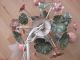 Florentiner Blüten / Blumen Lampe Landhaus Chabby Chic Kronleuchter Gefertigt nach 1945 Bild 7