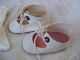 Alte Puppenkleidung Schuhe Vintage White Shoes White Socks 67 Cm Doll 8 Cm Original, gefertigt vor 1970 Bild 1
