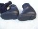 Alte Puppenkleidung Schuhe Vintage Black Boots Shoes Black Socks 55 Cm Doll 6 Cm Original, gefertigt vor 1970 Bild 3