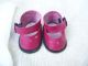 Alte Puppenkleidung Schuhe Vintage Red Shoes Socks 30 Cm Doll 3 1/2 Cm Original, gefertigt vor 1970 Bild 2