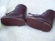 Alte Puppenkleidung Schuhe Vintage Brown Boots Shoes Socks 40 Cm Doll 4 1/2 Cm Original, gefertigt vor 1970 Bild 3