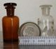 31 Apothekerflaschen Mit Glasstöpsel Braunes&weißes Glas Vase Medizinflasche Arzt & Apotheker Bild 5