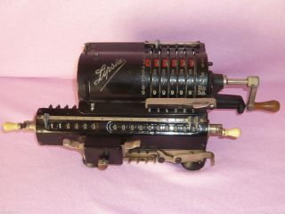 Vintage Alte Antike Lipsia Rechenmaschine Sprossenrad Handkurbel 20er Jahre Gut Bild