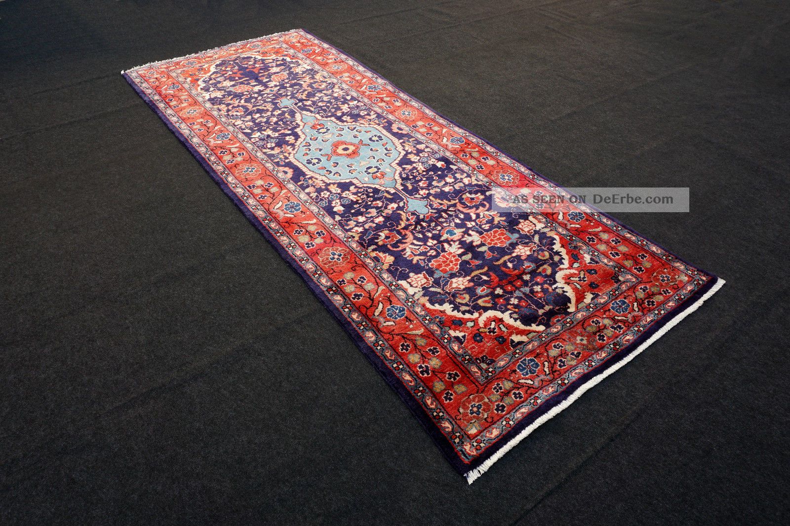 Unique Loom Teppich Läufer 70x305 Cm – Traditionelles Blumenmuster, Beige/Blau, Polypropylen, Aus Der Türkei