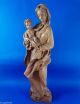 Flämische Madonna / Maria Mit Jesus - Kind Aus Ca.  200 Jahre Alten Eiche H.  : 60cm Holzarbeiten Bild 3